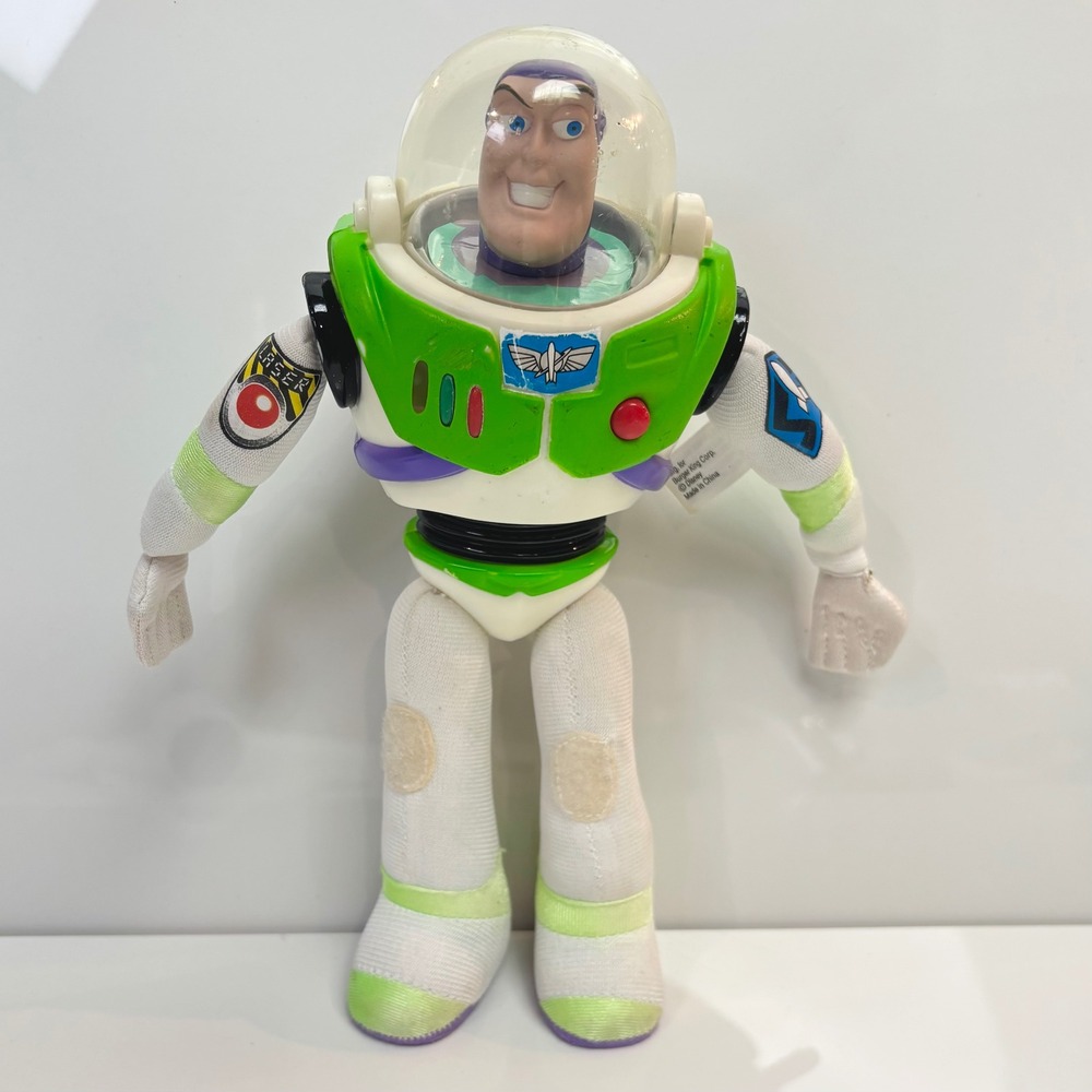 Vintage Buzz Lightyear Disney Pixar Toy Story Plush Plastic Hybrid 9" Y2K Toy
